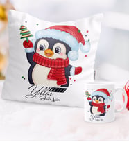 BK Gift Kişiye Özel Yılbaşı Mutlu Yıllar Tasarımlı Yastık Kupa Seti - 15