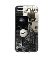 Iphone 7 Plus ve 8 Plus Uyumlu Batman Kolaj Tasarımlı Şeffaf Telefon Kılıfı