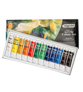 Bigpoint Akrilik Boya Seti 12ml Tüp x 12 Renk