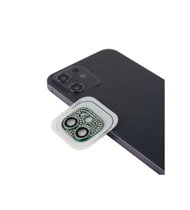 Apple iPhone 12 Uyumlu Zore CL-08 Kamera Lens Koruyucu (Koyu Yeşil)