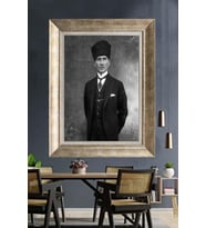 Gümüş Çerçeveli Atatürk Tablo ds24