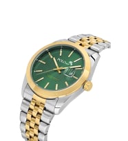 Polo Air Mercek Takvimli Erkek Kol Saati Gold Gümüş Yeşil Renk PL-7074E8x (Yeşil-Gold)