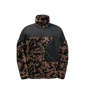 Jack Wolfskin Maarweg Print Jkt Erkek Outdoor Peluş Ceket 1711231-8889 Siyah