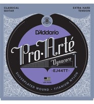 D'Addario EJ44TT Pro-Arte Dynacore Klasik Gitar Tel Seti - Ekstra Sert Tansiyon (Profesyonel)  Titanyum Üst Teller, Kompozit Çekirdek ve Modern Parlak Karakter