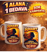 8 Mart Dünya Kadınlar Gününe Özel Retro Kupa Bardak, Anneye Hediye Sevgiliye Hediye Kupa Bardak, Kadınlar Gününe Özel Kupa