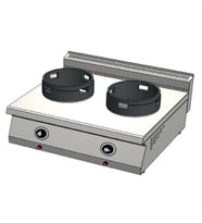 CSA Karacasan 80 cm 700 Seri Set Üstü Çift Gözlü Tüplü Wok Ocak