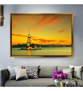 Altın Çerçeveli dekoratif tablo a776 (Gold)