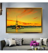 Altın Çerçeveli dekoratif tablo a776 (Gold)