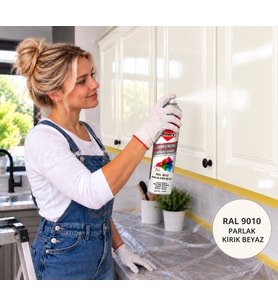 Ral 9010 Beyaz Sprey Boya(Parlak Kırık Beyaz)Akrilik Börfh 400 Ml (6025008)