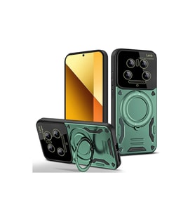 Mi 14 Kılıf Joy Lens Standlı Kapak - Koyu Yeşil