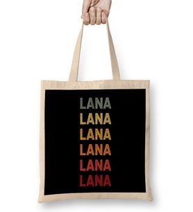 Lana Del Rey Lana Name Vintage Retro Gift Called Lana Bez Çanta Uzun Saplı