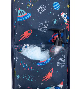 Uzay Baskılı 3 Cepli Çok Amaçlı Askılı Duvar Tipi Dolap Içi Banyo Mutfak Düzenleyici Organizer 20 x 60 (Standart)