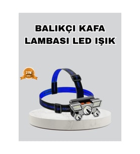 Outdoor ve Gece Balıkçılığı İçin LED Kafa Lambası – USB Şarjlı, 60° Ayarlanabilir Far