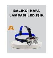 Outdoor ve Gece Balıkçılığı İçin LED Kafa Lambası – USB Şarjlı, 60° Ayarlanabilir Far
