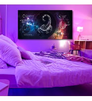 Panoramik Kanvas Astroloji Zodiac Akrep Burç Özellikleri Tablo