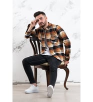 ADVANTE SLİMFİT ÇİFT CEP ODUNCU GÖMLEK (Kahverengi)
