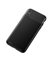 Uyumlu Model Apple iPhone XS 5.8 Kılıf Karbon Silikon Case (Siyah)