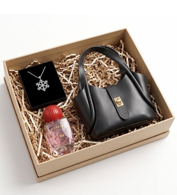 Zamansız Şıklık Hediye Seti (Kadın Çanta & Rebul Scarlet EDP 50 ml