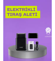 Kart Tasarımlı Şarjlı Tıraş Makinesi  2 Başlıklı Hassas Kesim