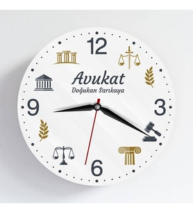 Avukata Hediye Kişiye Özel Duvar Saati