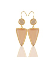 Kadir Jewellery 22 Ayar Altın Kaplama Kadın Sallantılı Küpe -El İşçiliği Ve Hipoalerjenik Küpe