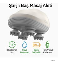 Elektrikli Saç Derisi Masaj Cihazı  Kan Dolaşımını Arttıran, Şarjlı 3 Hızlı Tüm Vücud Masaj Aleti