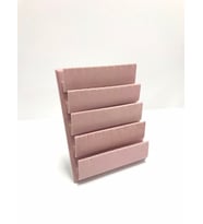 Yerli üretim süet kumaş pembe ayaklı küpe standı