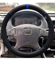 Honda Civic Dikme Direksiyon Kılıfı Alcantara Süet Mat Karbon Mavi Yüzük ve Dikiş 1.6 iES-Güvenlik 1998-2001