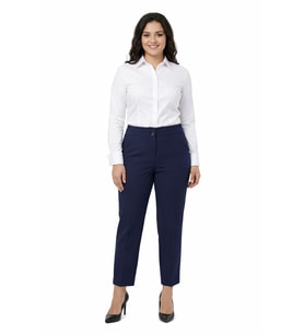 Kadın Kumaş Bilek Pantolon Bel Yarım Lastikli BGL-ST05389