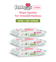 Easy Clean Lotus Çiçeği Kokulu Mopa Uyumlu Yer Temizlik Havlusu 3x50 150 Yaprak