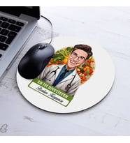 Kişiye Özel Hediye Karikatürlü En İyi Erkek Diyetisyen Mousepad