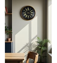 MCG  36 Cm Modern Kahverengi Duvar Saati