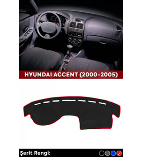 Hyundaı Accent Admıre-mılenıum (2000-2005) 3d Torpido Koruma Kılıfı - Kırmızı Şerit