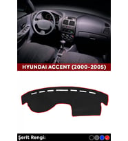 Hyundaı Accent Admıre-mılenıum (2000-2005) 3d Torpido Koruma Kılıfı - Kırmızı Şerit