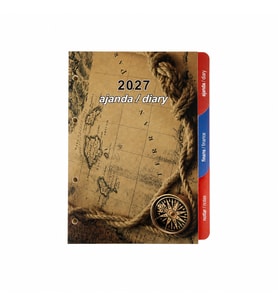 2K 2027 YENİ YIL Organizer Ajanda Yedeği 4 Delikli A5 Tarihli Çizgili Blok ivory Kağıt 15x21 cm (Renksiz)
