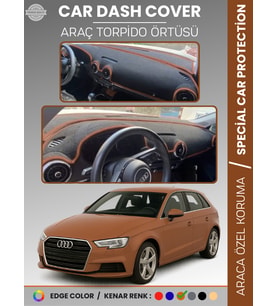 AUDİ A3 (2013-2020) Torpido Örtüsü Ön Göğüs Koruma Torpido Koruma Araca Özel Kaymaz Kolay Montaj