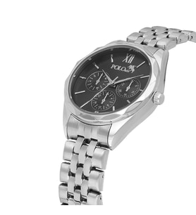 Polo Air Spor Şık Kadın Kol Saati PL-1552Bx (Gümüş-Siyah)
