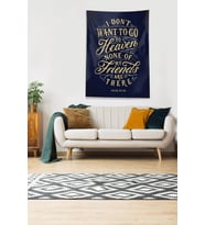 Lacivert Oscar Wilde Saying Leke Tutmaz Kadife Kumaş Duvar Örtüsü Duvar Halısı Tapestry (Lacivert-Kahve)