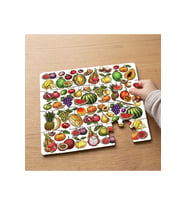 Meyveleri Öğrenelim Tasarımlı 24 Parça Ahşap Çocuk Puzzle MPK0479