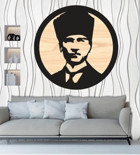 Atatürk 2 Ahşap Duvar tablo