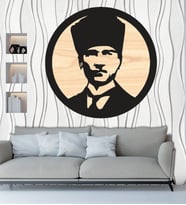 Atatürk 2 Ahşap Duvar tablo