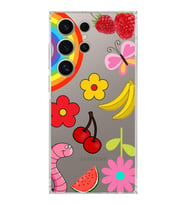 PrintiFy Samsung Galaxy S24 Ultra ile Uyumlu Water Color 5  Kamera Korumalı Şeffaf  Kılıf