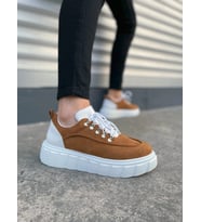 Duolc Bağcıklı Süet Erkek Günlük Rahat Taban Sneaker Ayakkabı - Mavi