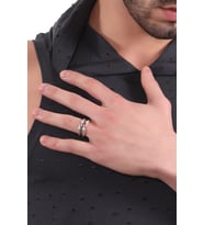 Erkek Antik Gümüş Kaplama Ayarlanabilir 2'Li Kartal Pençesi Yüzük