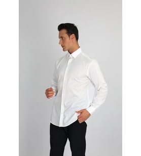 ENZO FERRETTI EF11 R 901 BEYAZ NON-IRON  ÇİFT KAT İPLİK, REGULAR FIT,ERKEK GÖMLEK