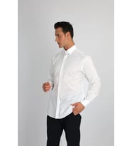 ENZO FERRETTI EF11 R 901 BEYAZ NON-IRON  ÇİFT KAT İPLİK, REGULAR FIT,ERKEK GÖMLEK