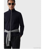 LCW Vision Lacivert Dik Yaka Erkek Fermuarlı Sweatshirt