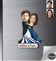 Kişiye Özel Sevgili Ahşap Magnet -40