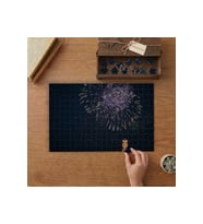 Gökyüzü - Gece- Renkli Işıklar Tasarımı 240 parça Ahşap Puzzle Ahşap Kutuda MP00253