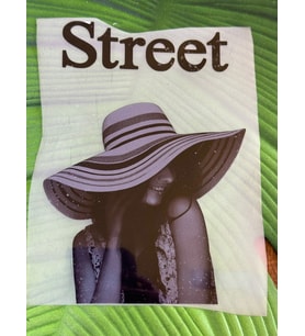 18X13 CM ÜTÜ İLE YAPIŞAN  STREET YAZILI KADIN GÖRSELLİ TRANSFER BASKI ARMA